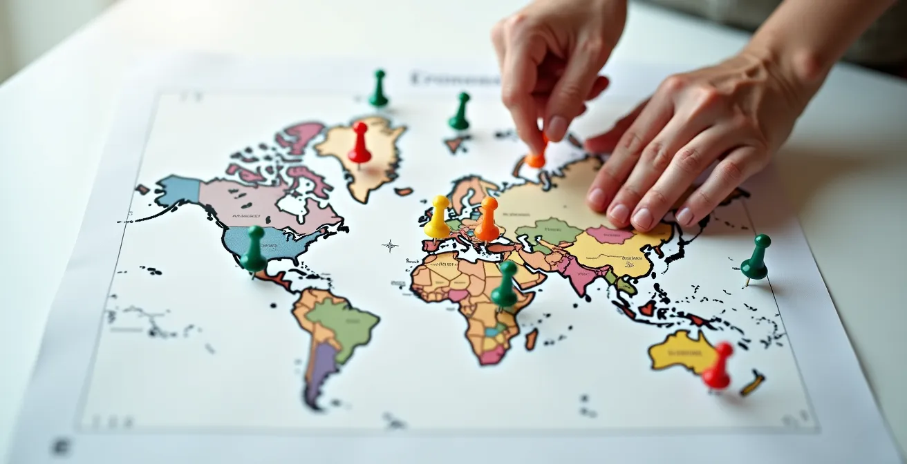 Carte stylisée des zones économiques de Vendée avec points stratégiques